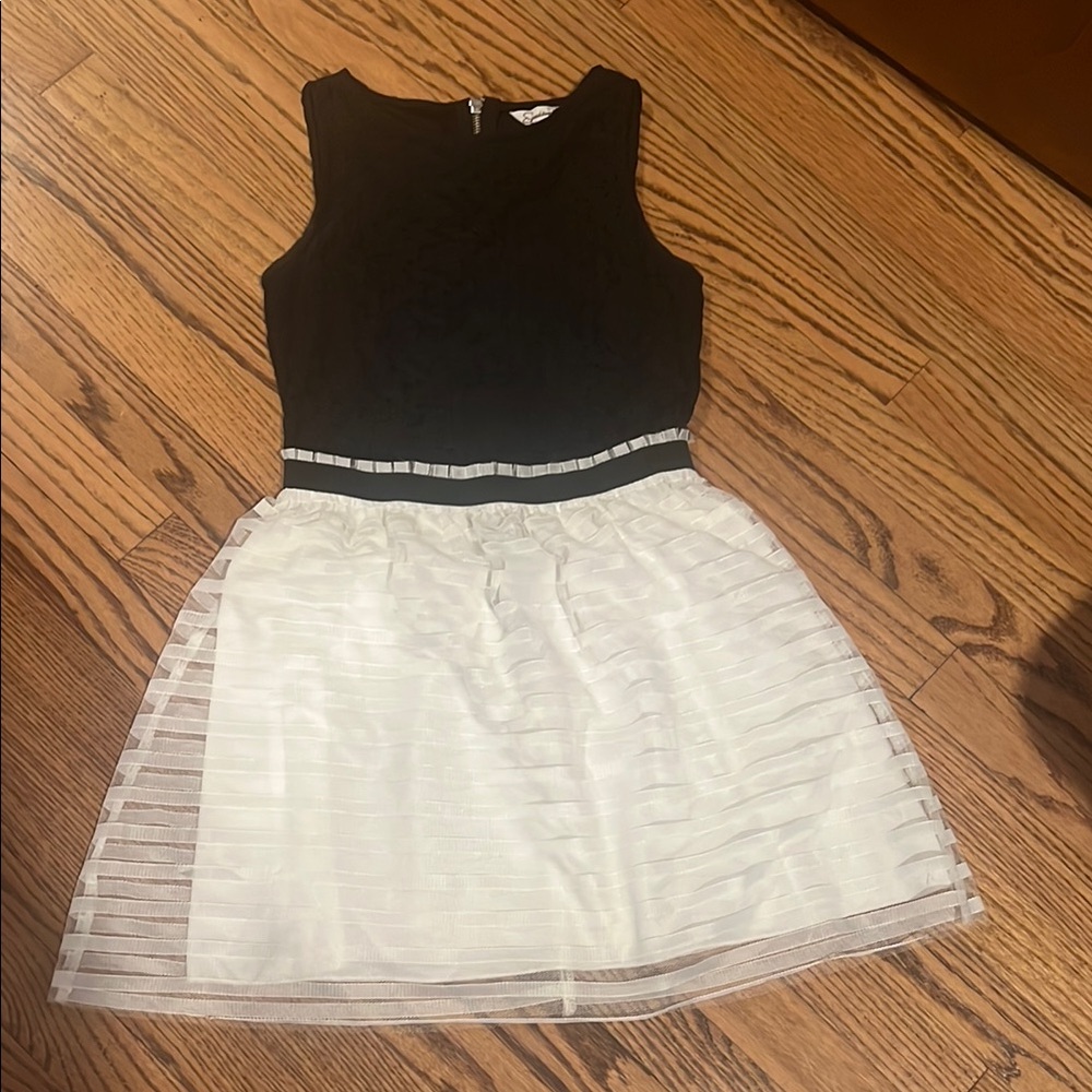 Elegant Black and White Kids Dress
